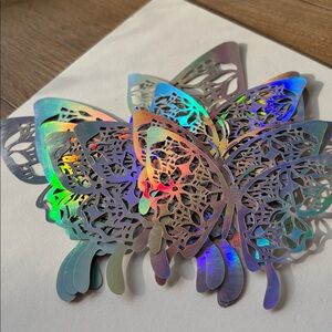 🦋Holographic🌈 Colorful Butterfly Wall Decals